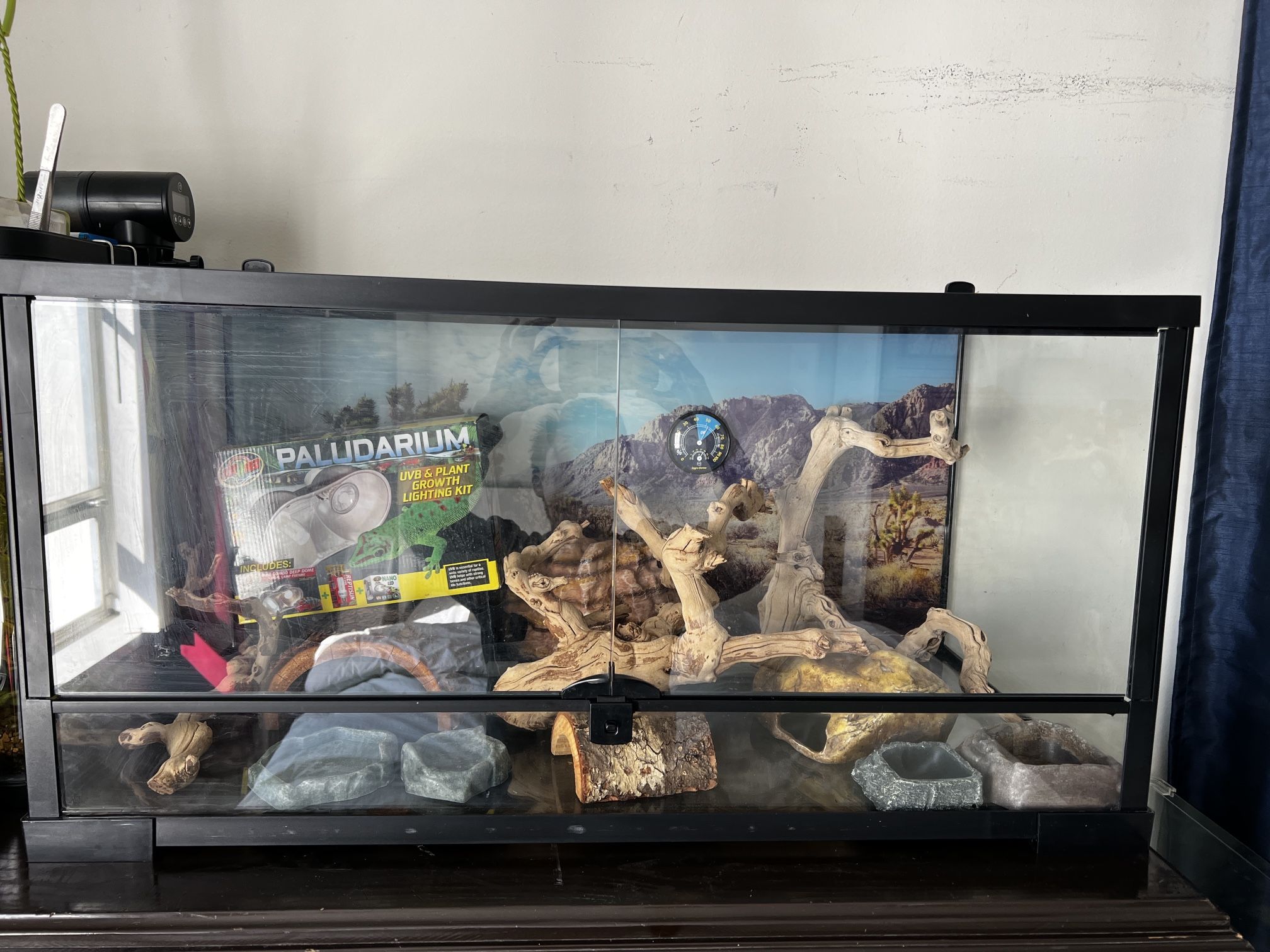 Huge Full Glass 40 Gallon Reptile Tank, Front Opening Reptile Terrarium