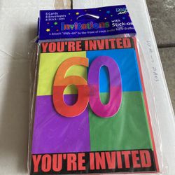 Happy Birthday 60 Invitations
