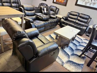 NEW 3pc LIVING ROOM RECLINING SOFA LOVESEAT AND RECLINER WITH FREE DELIVERY ORDER HERE PAY ON ARRIVAL
