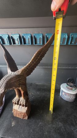 Ironwood Hand Carved Eagle Sculpture 