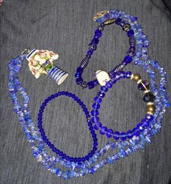 Lot of blue costume jewelry