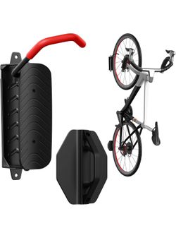🔥Brand new🔥 Swivel Bike Wall Mount, Bicycle Hangers For Garage, Metal Bike Rack Storage Holder Up To 70lbs, Red