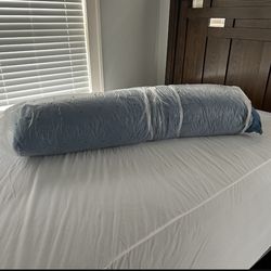 Extra-Long Body Pillow with Zippered Washable Cover – Blue – Very Soft