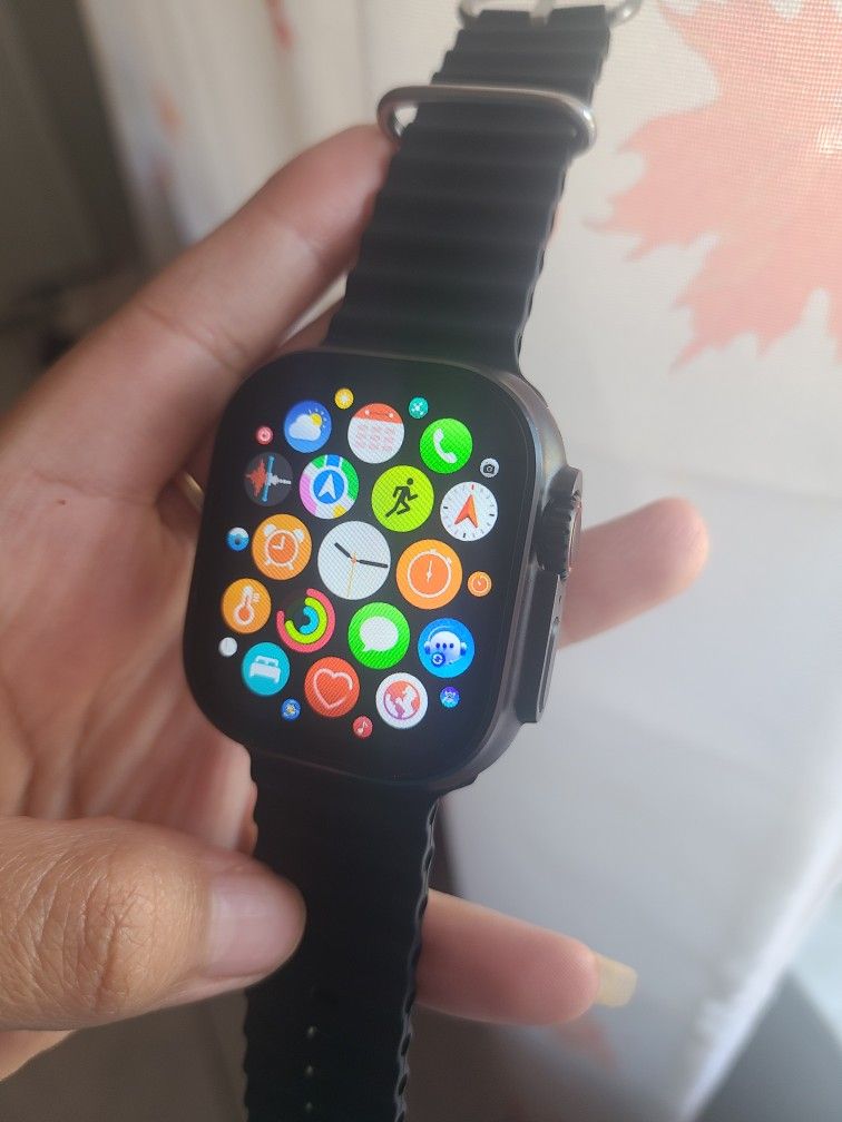 FULL BLACK smart Watch Reloj Smart Watch 49mm ***clearwater NOT APPLE, unlocked Brand New **