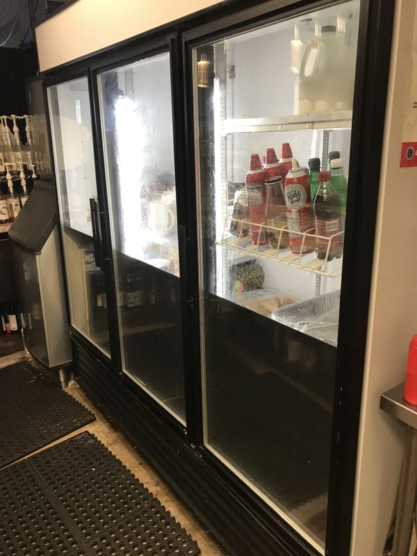 Commercial 3 Door Refrigerator Used True Reach In Glass ...