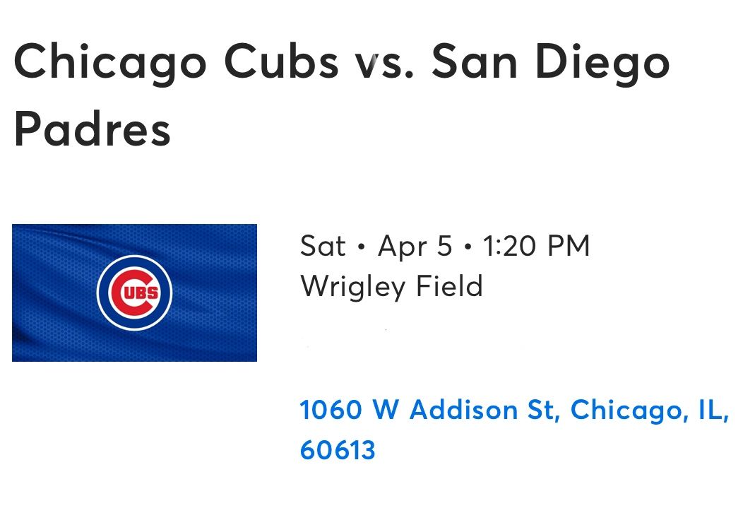 Chicago Cubs Tickets
