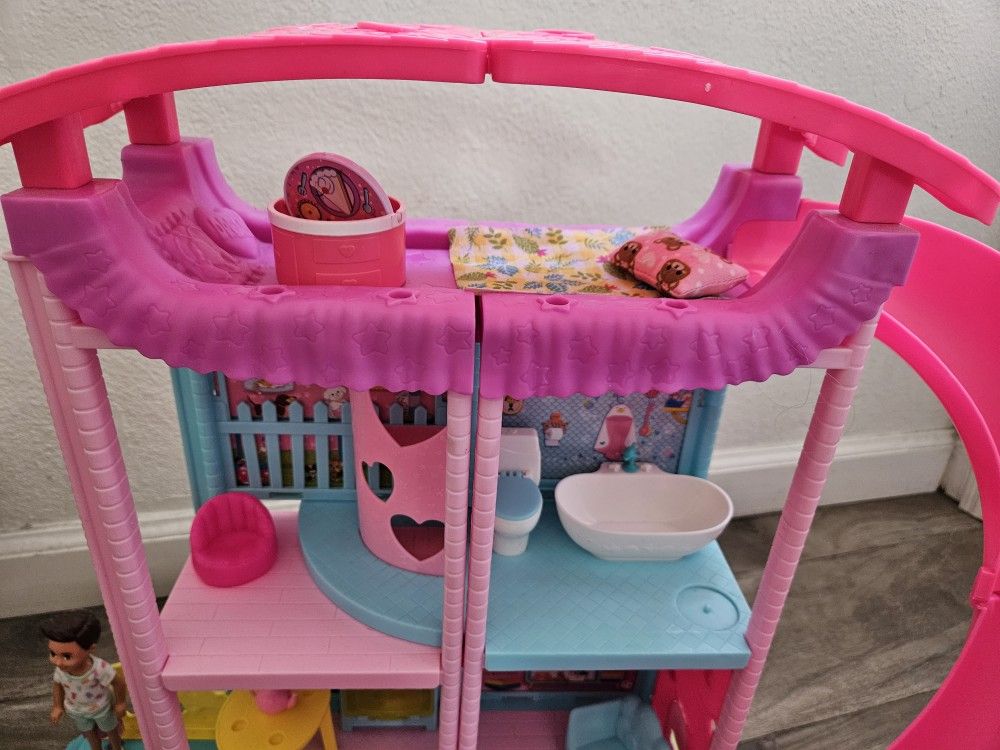 Mini Barbie House And Playground Include