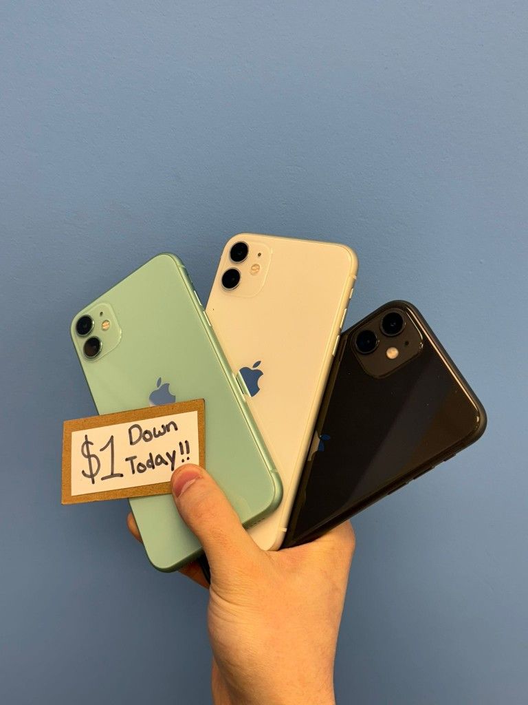Apple iPhone 11 Unlocked For All carriers - Pay $1 DOWN AVAILABLE - NO CREDIT NEEDED