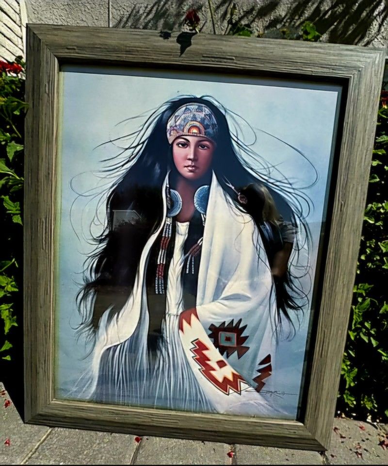 Wall Art - Vintage Z Garcia “Indian Maiden”
