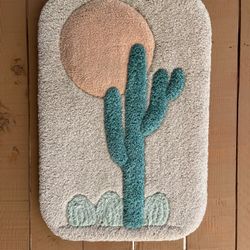 Vintage Medium Saguaro Carpet Wall Art Hanging