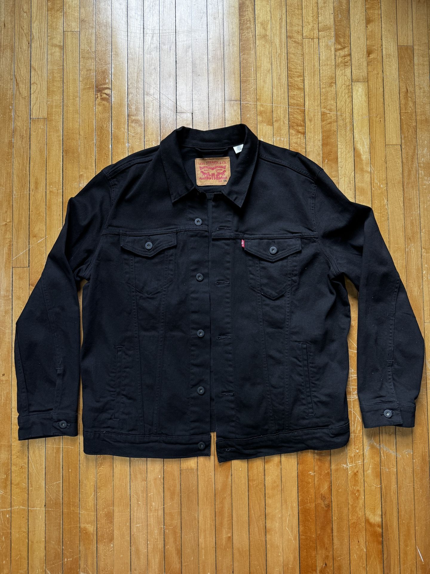 NWOT Levi's Black Trucker Denim Jacket Mens Sz. XXL