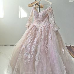 Glinda Costume Pink Sequin Princess Dress 