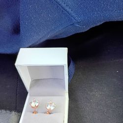 Rose gold earrings