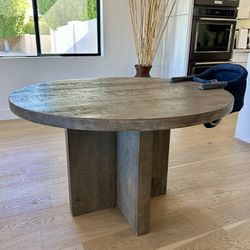 Restoration Hardware Reclaimed Oak Plank Round Dining Table