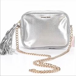 Victoria's Secret Fashion Show Crossbody Bag Purse Silver