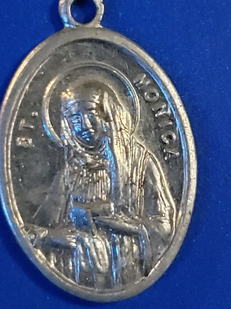 Vintage St Monica Religious Pendant