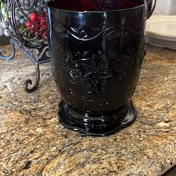 Princess House Red Large Candle Holder