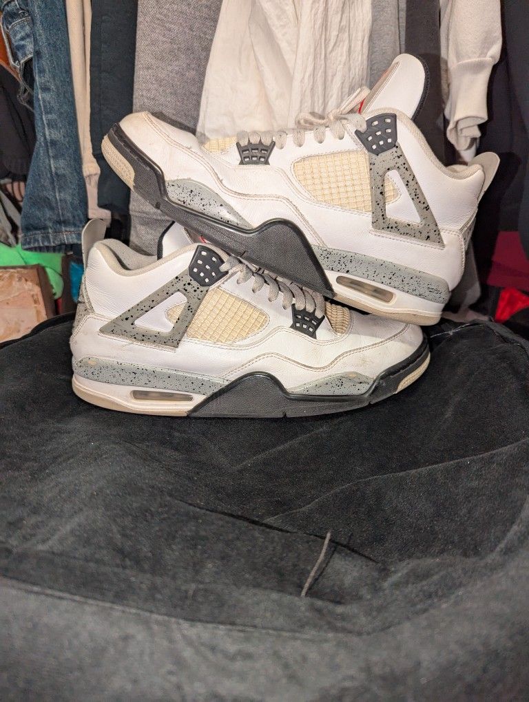 Nike Air Jordan Retro 4 Men's Size 11 IV White Cement 2016 OG Sneakers