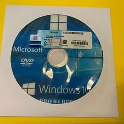 Window 10 Pro 64bit DVD & Lifetime  License Key 
