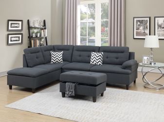 Sectional sofa with ottoman in offer