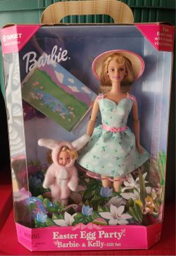 1999 Easter Egg Party Barbie & Kelly Gift Set Target Special Edition NIB 25790