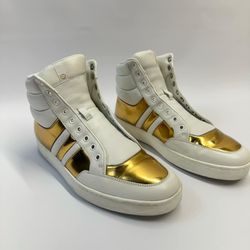 Gucci Gold An White Shoes 
