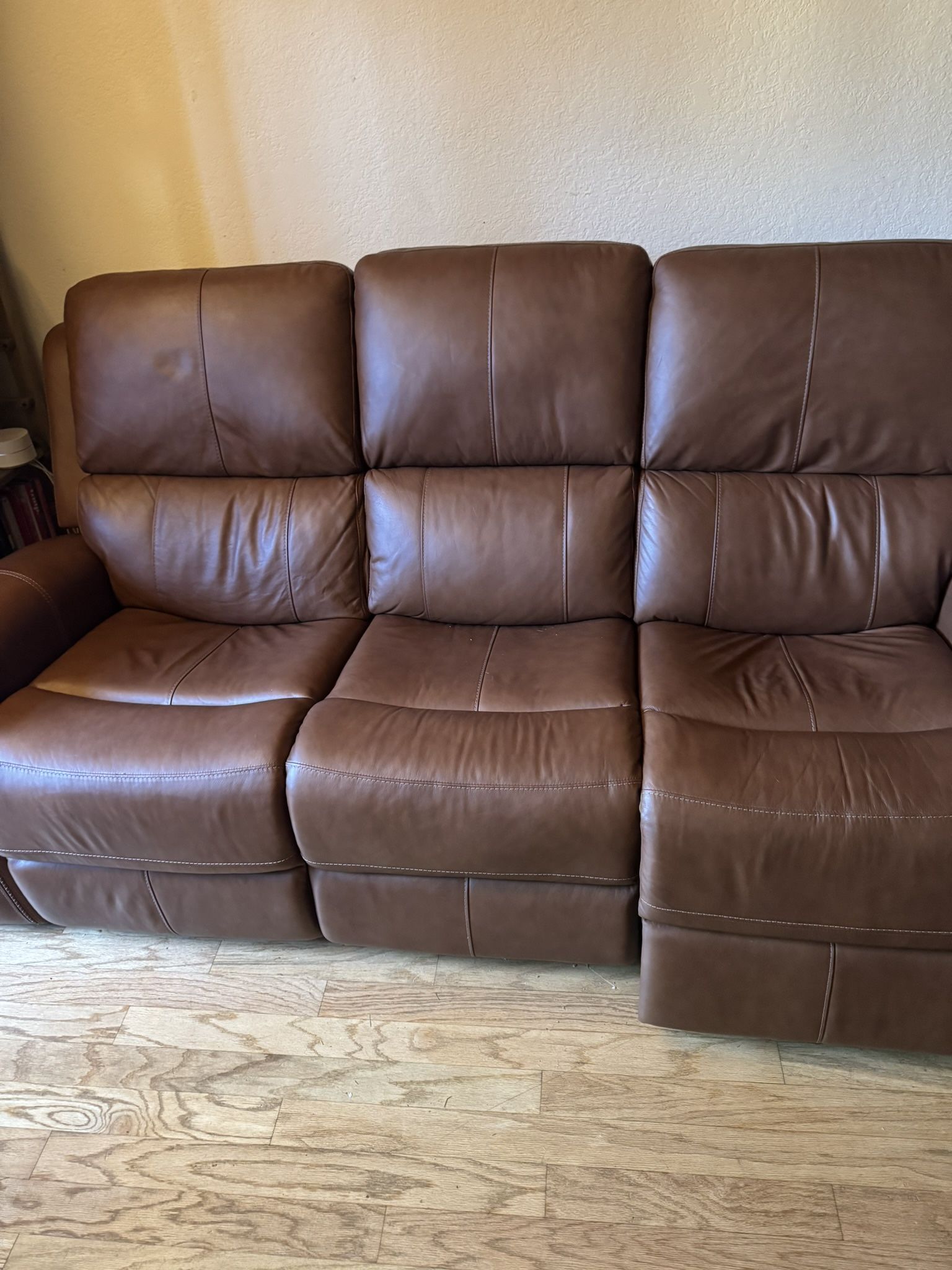 Real Leather Recliner Couch