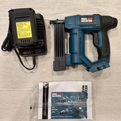 Like-New NEU MASTER Cordless Nailer/Stapler - Used Once! Battery + Charger Included