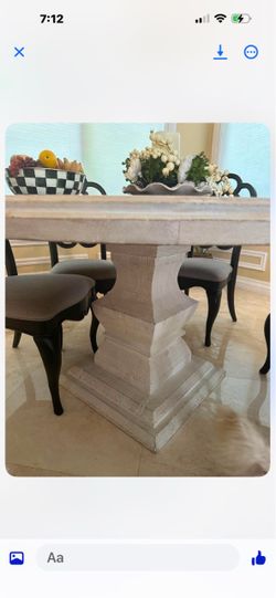 52” round table with 6 chairs