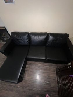 Black Leather Couch