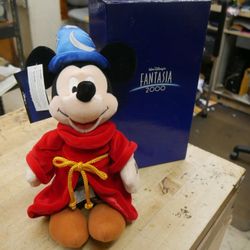 Walt Disney's Fantasia 2000 14" The Sorcerer's Apprentice Mickey Mouse Doll  Box