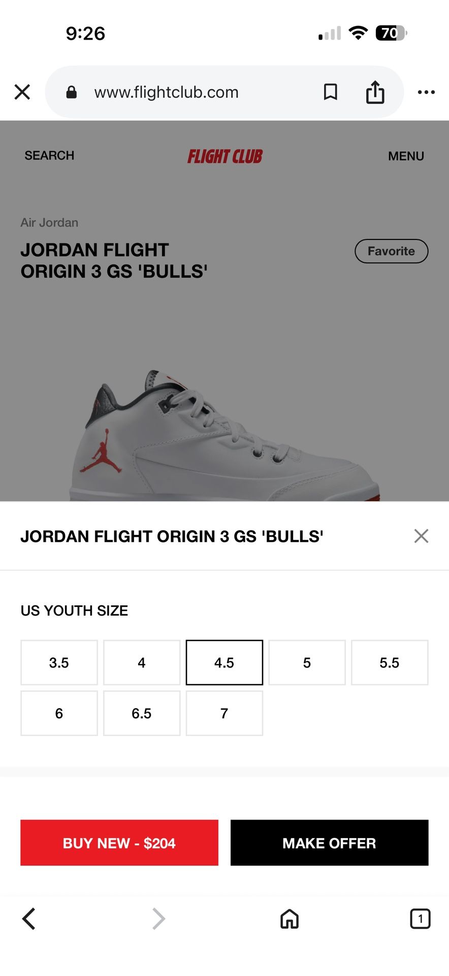 NO BOX!!! Unisex 2025 Air Jordan Flight Origin 3 GS 'Bulls