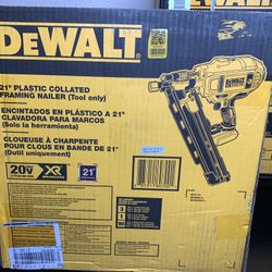 **New DEWALT DCN21PLB 20V 21-Degree Cordless Framing Nailer Gun (Tool only)