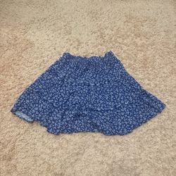 Blue floral skirt 