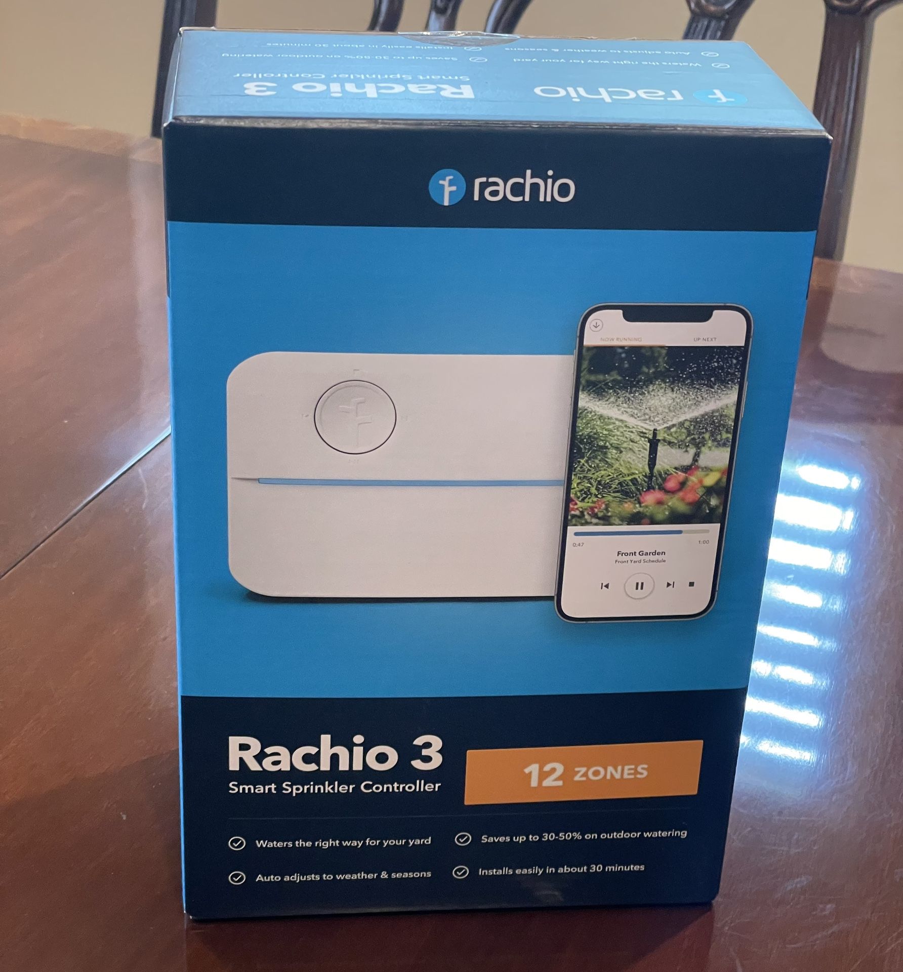 Rachio 3 Smart Sprinkler Controller, 12-Zone- BRAND NEW SEALED BOX