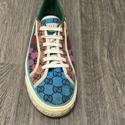 Men’s Gucci Tennis 1977 GG Multicolor Size EU 43 US 10 Sneakers Low Tops AN3