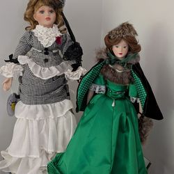 2 Excellent Condition porcelain dolls  each $10