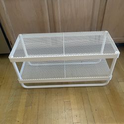 White Metal Hanging Shelf w/ Hardware
