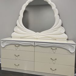 Coaster Fine Furniture White Dresser + Mirror