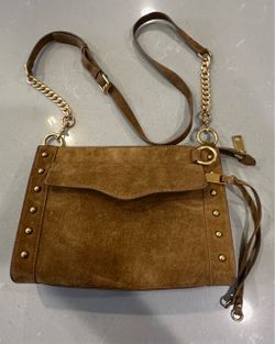 Brown Suede Shoulder Bag