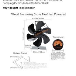 Brand New : Wood Stove Fan Heat Powered