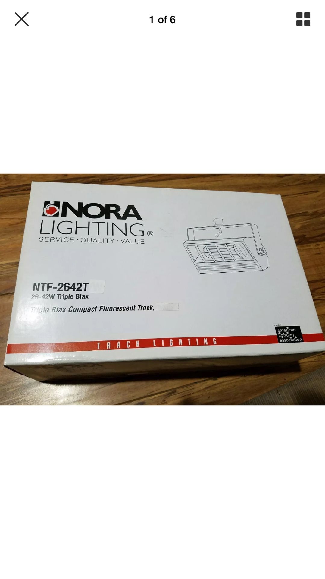 Nora NTF-2642T 26-42w triple biax track light fixture (NO Bulb) New silver