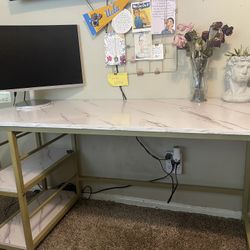 Marble And Gold Desk! $100 