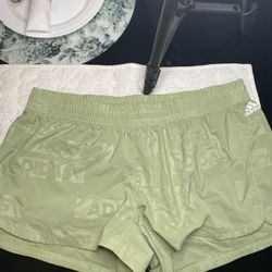 Green Adidas Shorts Size L