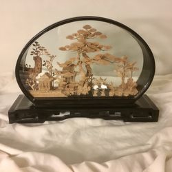 Chinese Cork Art Diorama - 12” x 8½”