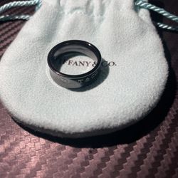 Tiffany & co. Titanium 1837 Ring Size 8