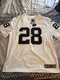NFL Josh Jacob’s 28 White Jersey XXL