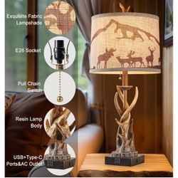 Antler Deer Table Lamp 
