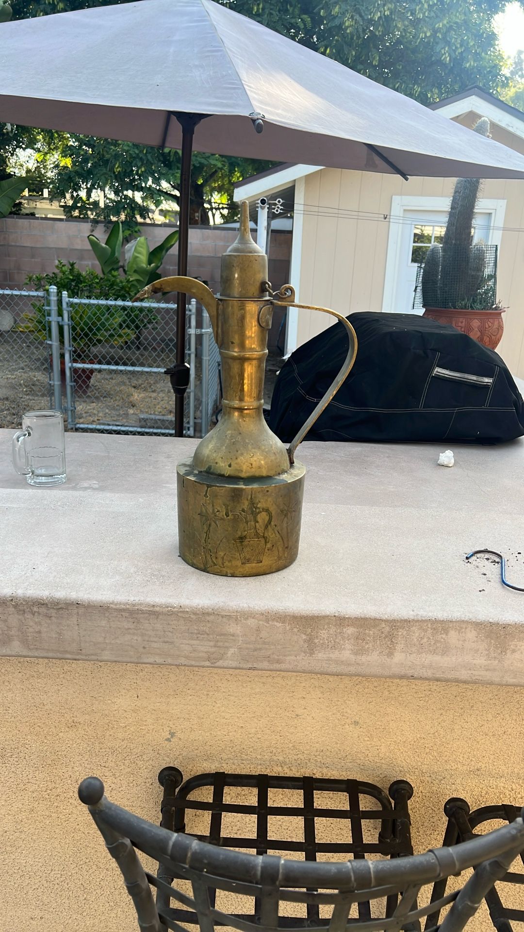 Arabic Islamic Brass Pitcher / Ewer 