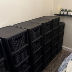 Home goods black plastic drawers chests